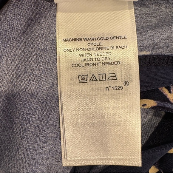 Lauren Ralph Blue Purple Faux Wrap 3/4 Sleeve Jersey Stretch Sheath Dress Sz 8 - Picture 8 of 11